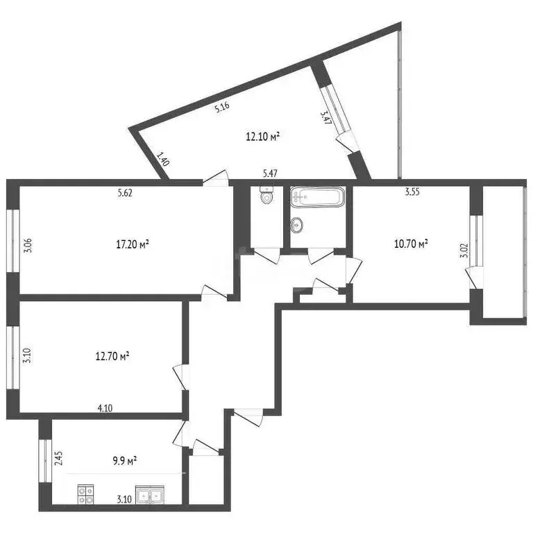 4-комнатная квартира: Новочебоксарск, улица Винокурова, 26А (77.6 м) - Фото 1