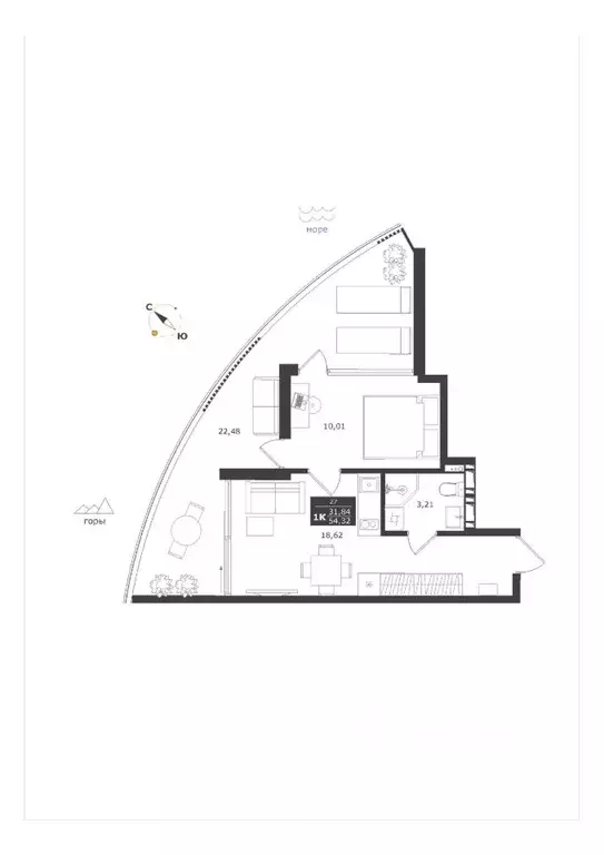 1-к кв. Крым, Алушта муниципальный округ, с. Виноградное ул. Сусловой, ... - Фото 0