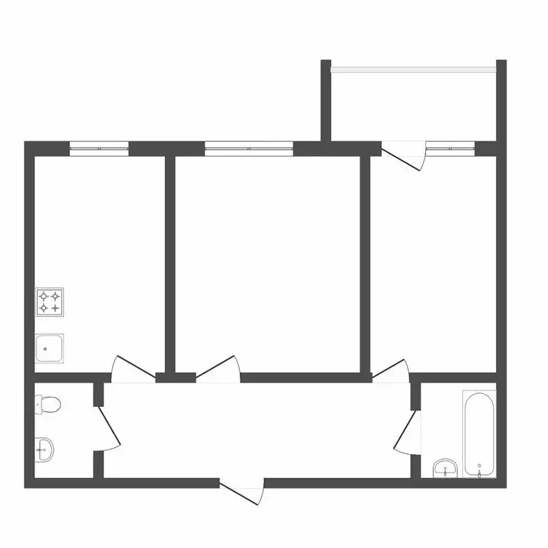 2-комнатная квартира: Тюмень, Широтная улица, 217 (61.1 м) - Фото 1
