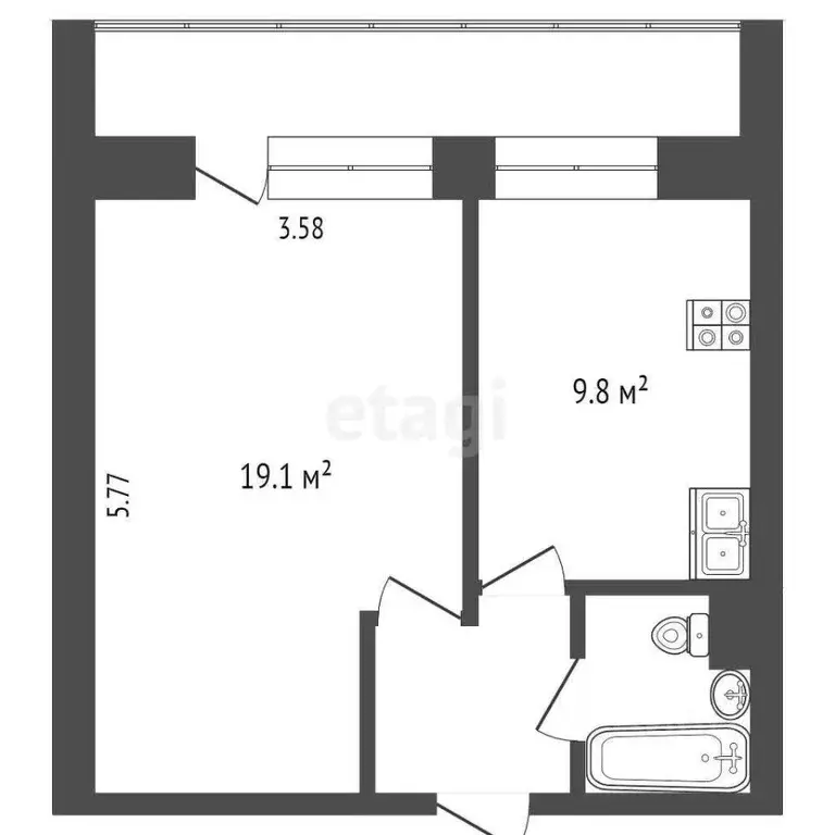 1-к кв. Москва Шепелюгинская ул., 10К2 (34.2 м) - Фото 1