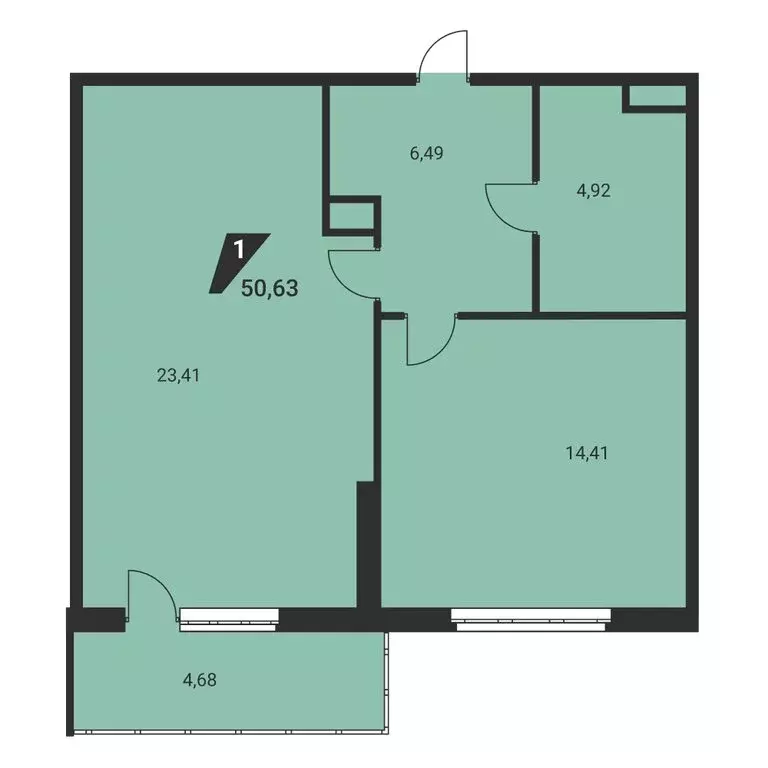 1-комнатная квартира: Екатеринбург, улица Громова, 26 (50.63 м) - Фото 2