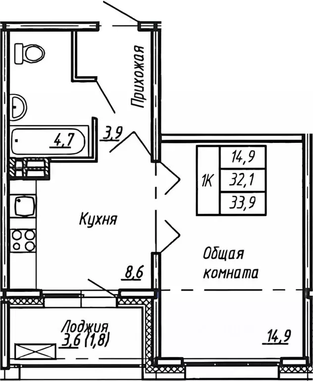 1-к кв. Ленинградская область, Тельмана Тосненский район, ул. ... - Фото 1