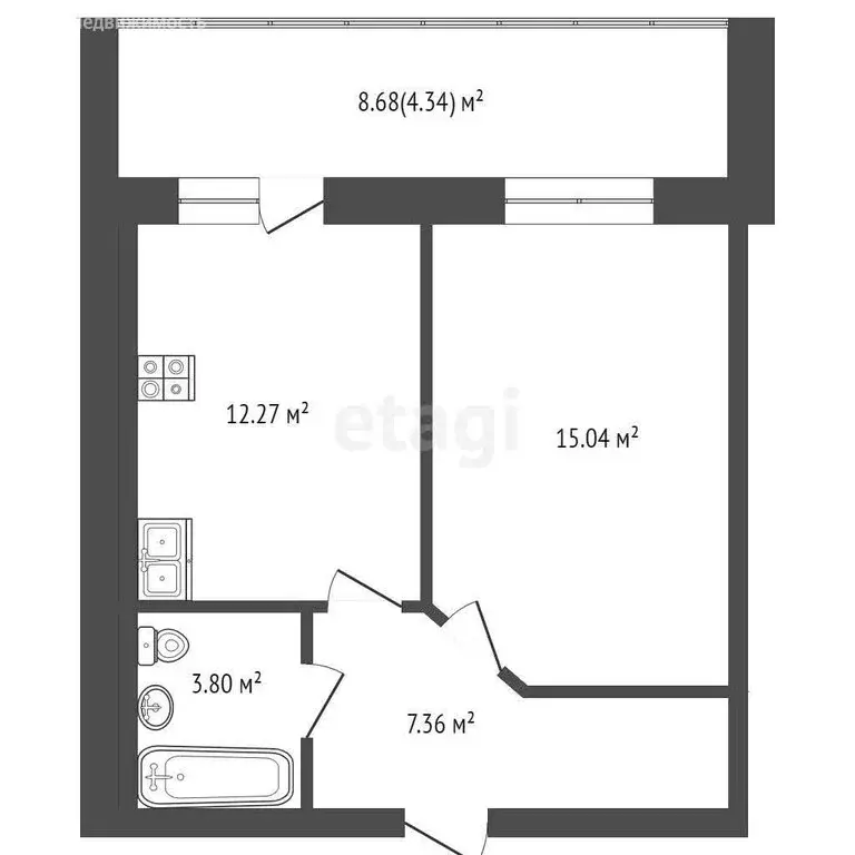 1-комнатная квартира: Йошкар-Ола, микрорайон Спортивный (43.31 м) - Фото 1