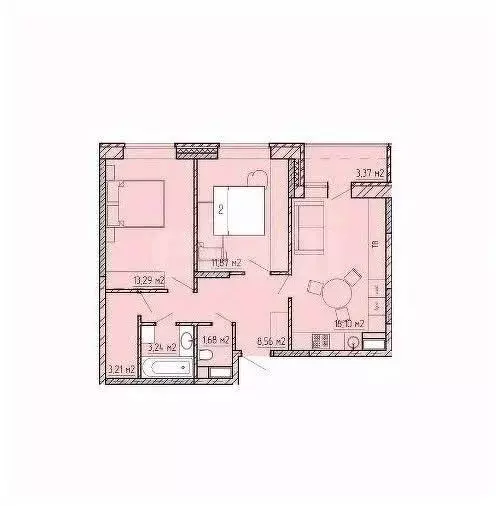 1-к кв. Калужская область, Калуга ул. Серафима Туликова, 4 (37.96 м) - Фото 1