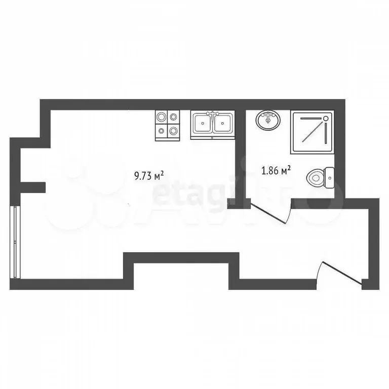 Квартира-студия, 15 м, 5/5 эт. - Фото 0