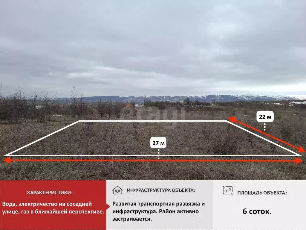 Участок в Крым, Симферопольский район, с. Доброе  (6.0 сот.) - Фото 0