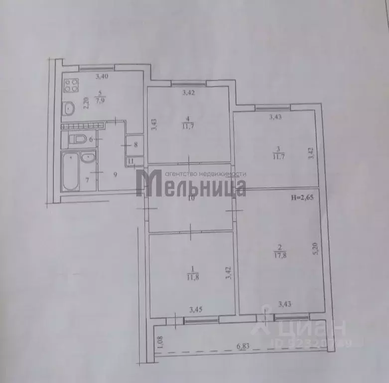 4-к кв. Волгоградская область, Волгоград ул. Рихарда Зорге, 56 (79.3 ... - Фото 1
