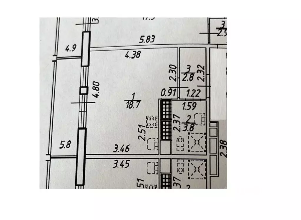 Студия Санкт-Петербург аллея Арцеуловская, 23к1 (31.1 м) - Фото 1