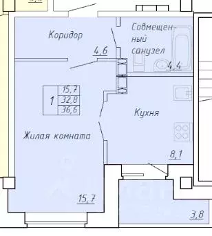 2-к кв. Хакасия, Абакан Трудовая ул., 82 (37.0 м) - Фото 2