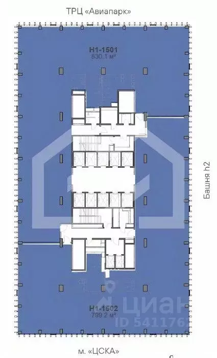 Помещение свободного назначения в Москва Ходынский бул., 6с1 (830 м) - Фото 2
