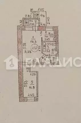 Продам офисное помещение, 44.2 м - Фото 0