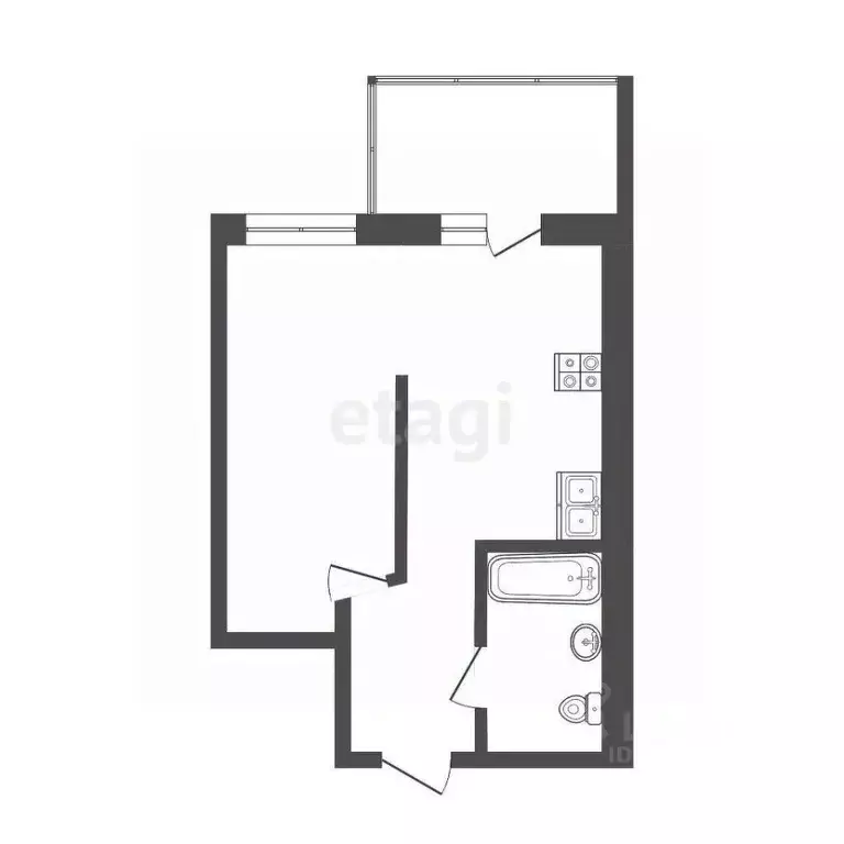 1-к кв. Костромская область, Кострома Венеция мкр, 65 (34.7 м) - Фото 2