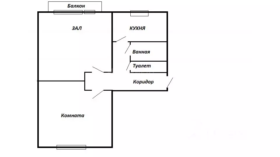 2-к кв. Тульская область, Тула Ложевая ул., 147 (47.8 м) - Фото 1