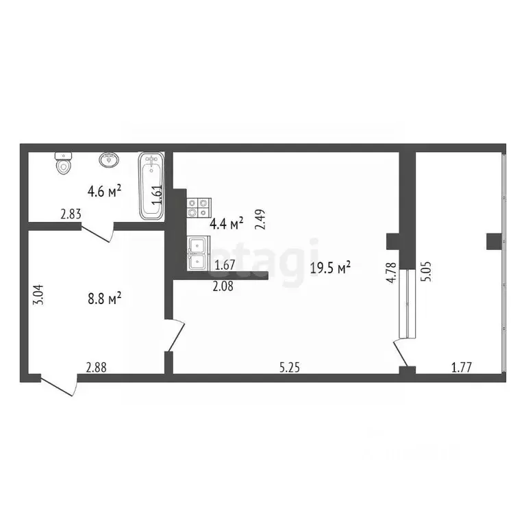 Студия Саха (Якутия), Якутск ул. Можайского, 13/7А (30.0 м) - Фото 2
