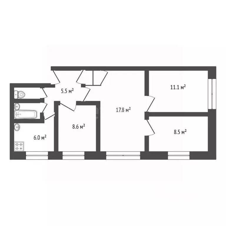 4-к кв. Владимирская область, Ковров Муромская ул., 23 (61.5 м) - Фото 1
