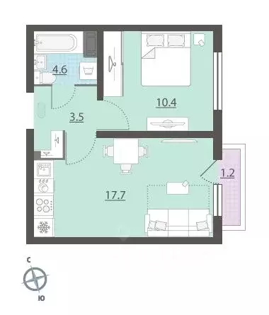 1-к кв. Свердловская область, Екатеринбург ВИЗ жилрайон, Жилой ... - Фото 1