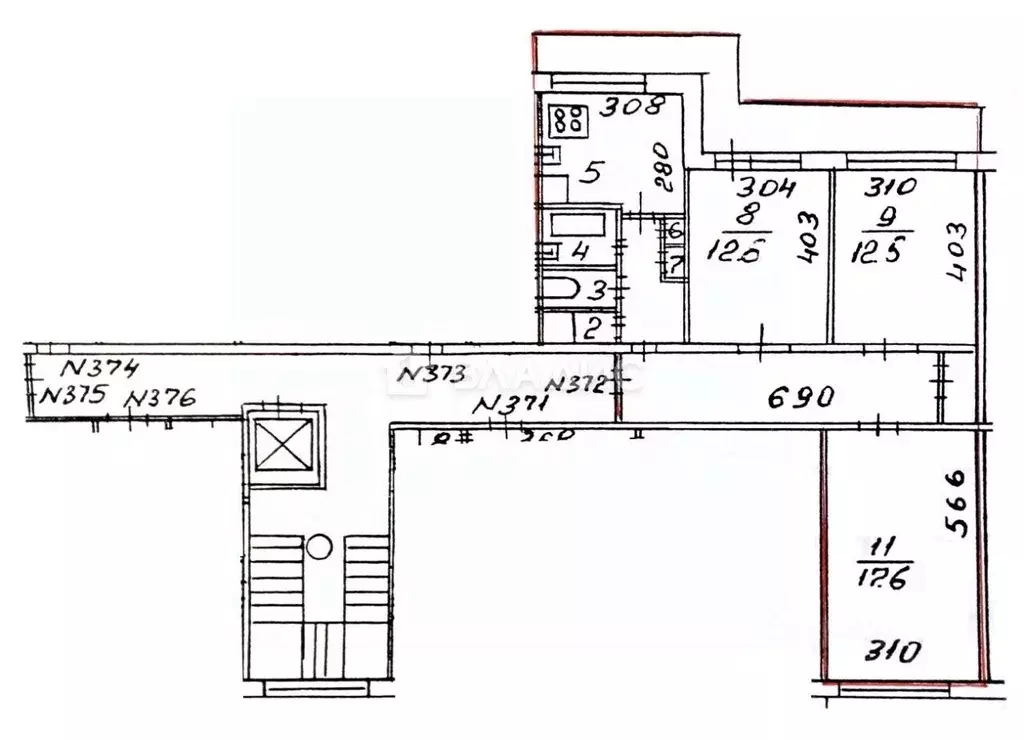 3-к кв. Санкт-Петербург просп. Культуры, 22К1 (73.4 м) - Фото 1