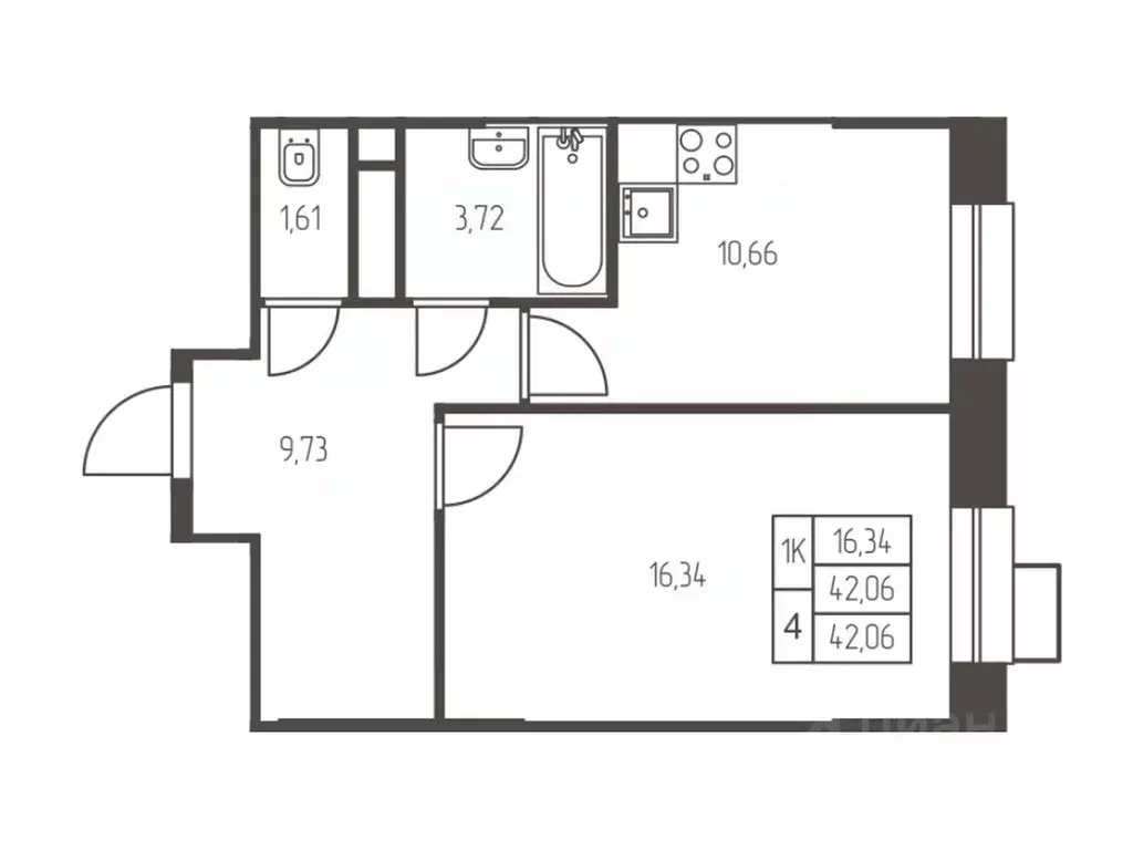 1-к кв. Московская область, Ивантеевка Пушкинский городской округ, ... - Фото 1