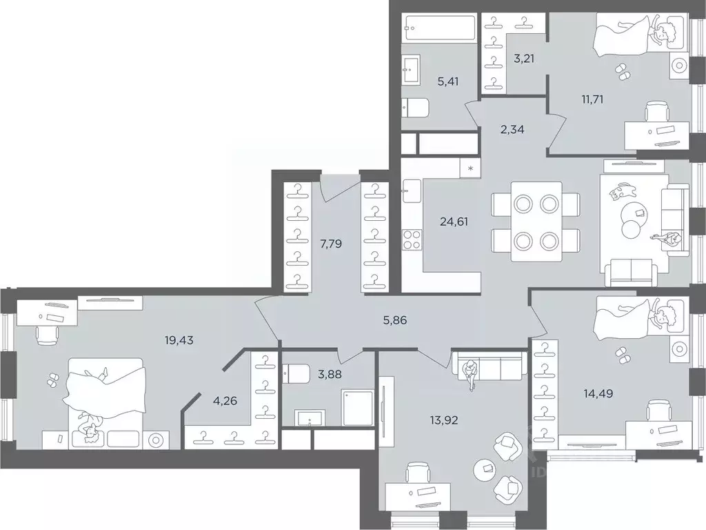 4-к кв. Москва Шмитовский проезд, 39к6 (117.95 м) - Фото 1