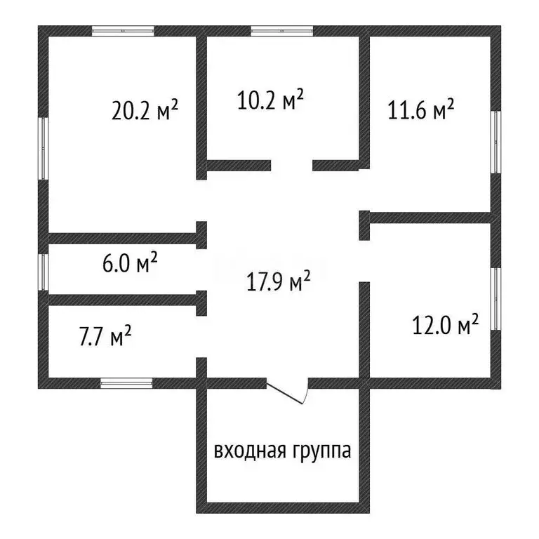 Дом в село Новая Усмань, Советская улица, 1 (92 м) - Фото 1