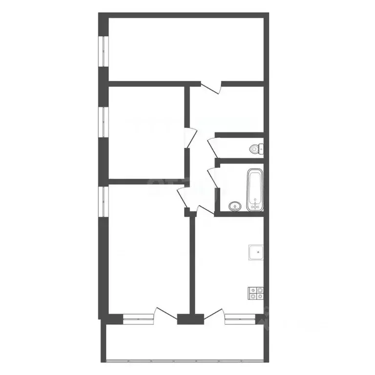 3-к кв. Тульская область, Киреевск Зеленая ул., 23 (61.8 м) - Фото 2