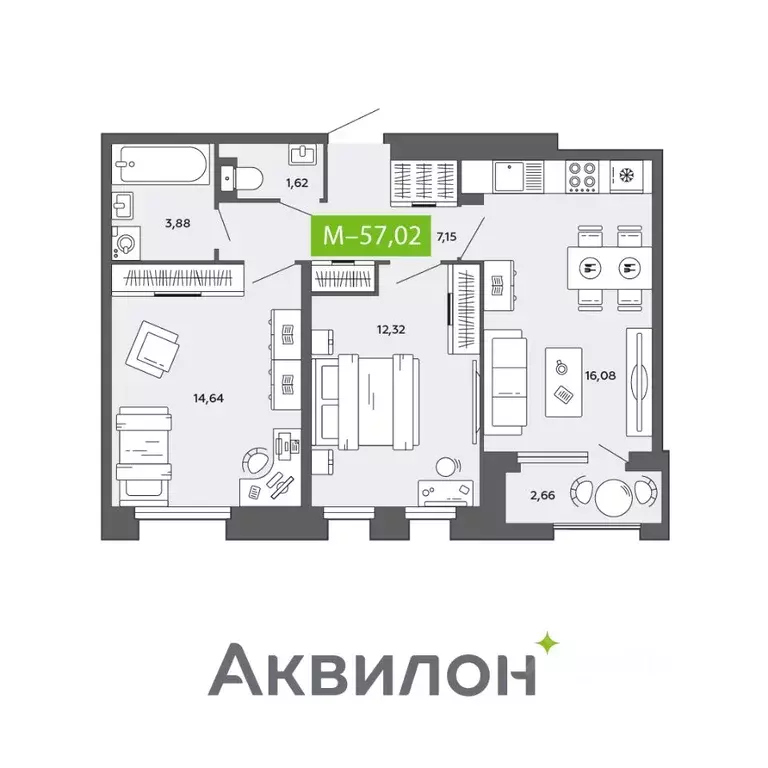 2-к кв. Архангельская область, Архангельск просп. Обводный Канал ... - Фото 0