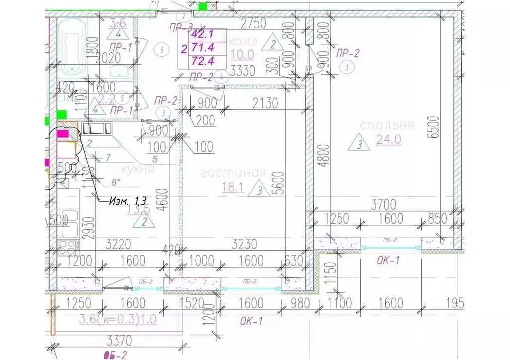 2-к кв. Ленинградская область, Всеволожск Социалистическая ул., 114 ... - Фото 1