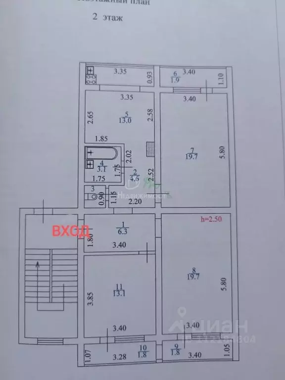 3-к кв. Краснодарский край, Ейск Красная ул., 43/1 (86.0 м) - Фото 2