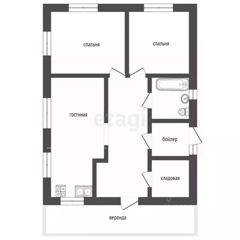 Дом в Вологодская область, Череповецкий район, д. Ирдоматка  (90 м) - Фото 1