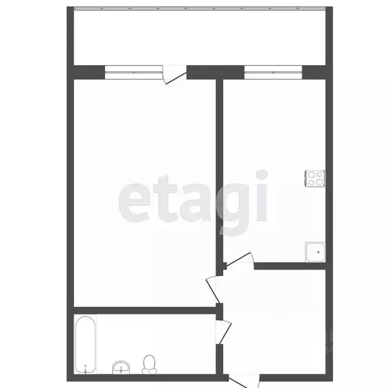 1-к кв. Тюменская область, Тюмень ул. Бабарынка, 20Ак3 (43.5 м) - Фото 1