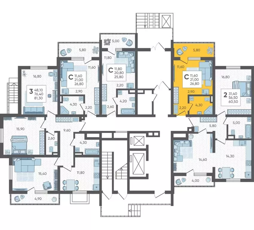 Квартира-студия: Сочи, ЖК Горный Квартал (26.8 м) - Фото 2