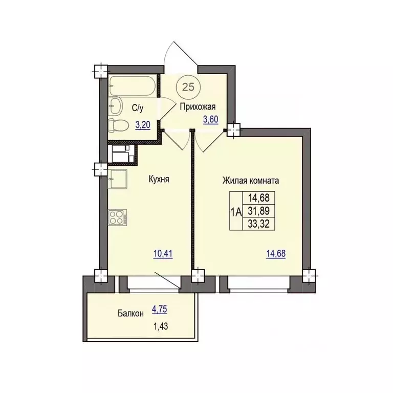 1-к кв. Псковская область, Псковский район, Завеличенская волость, д. ... - Фото 1