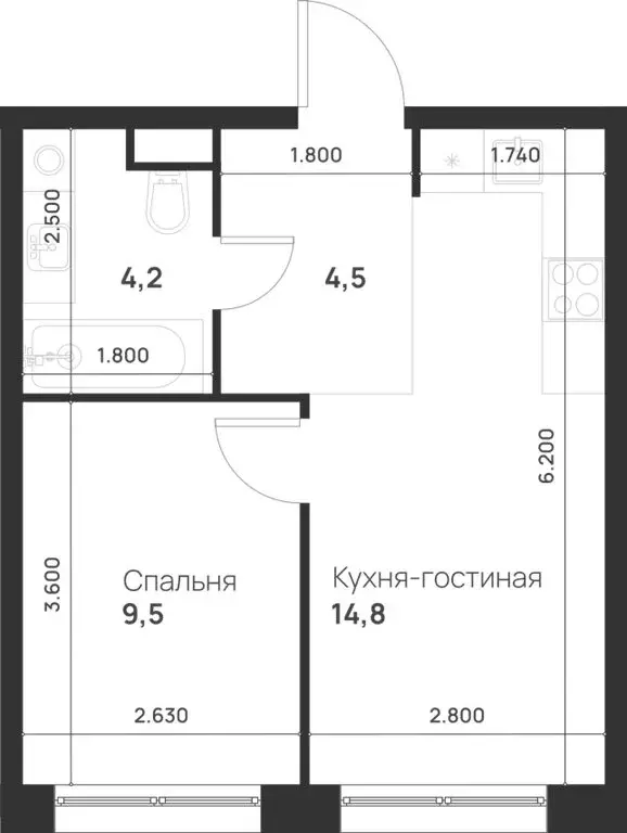 1-комнатная квартира: Москва, НАО, район Коммунарка, улица Разведчика ... - Фото 2