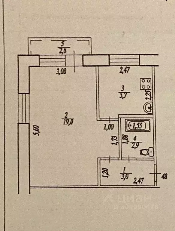 1-к кв. Башкортостан, Уфа ул. Маяковского, 10/2 (31.0 м) - Фото 0