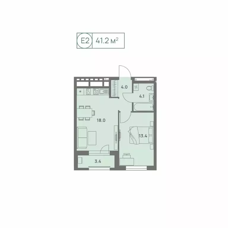 2-к кв. Пермский край, Пермь Трамвайная ул., 27 (41.2 м) - Фото 0