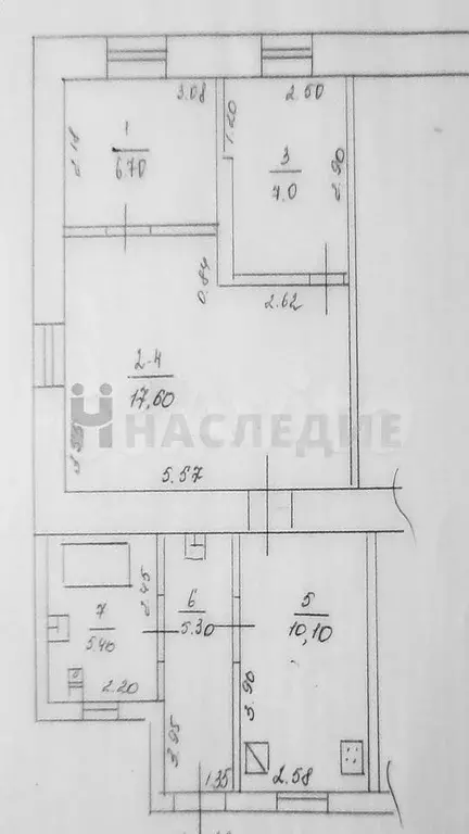 3-к. квартира, 52,1 м, 1/1 эт. - Фото 0