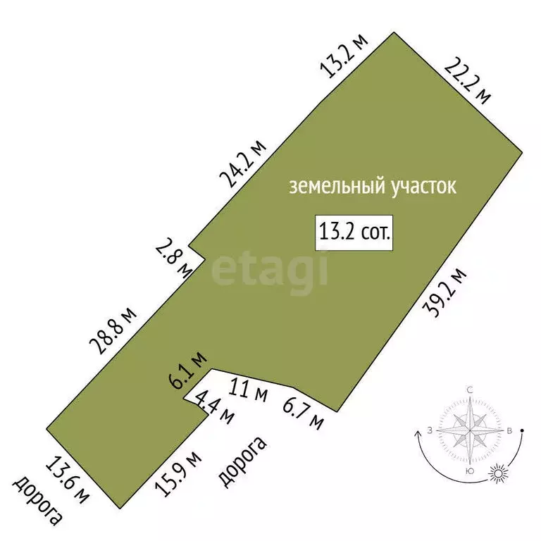 Участок в Тюмень, микрорайон Воронина, Знаменская улица (13.15 м) - Фото 1