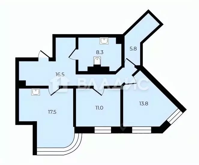 2-к кв. Московская область, Одинцовский городской округ, пос. Сосны 21 ... - Фото 2