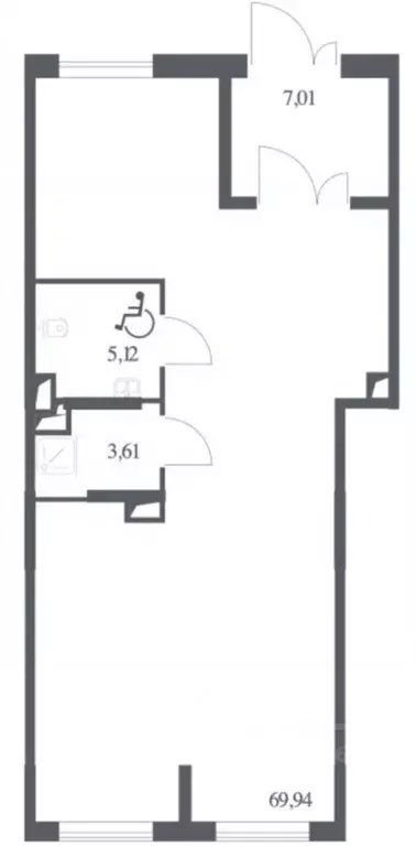 Помещение свободного назначения в Москва ул. Аэростатная, 14к3 (86 м) - Фото 2