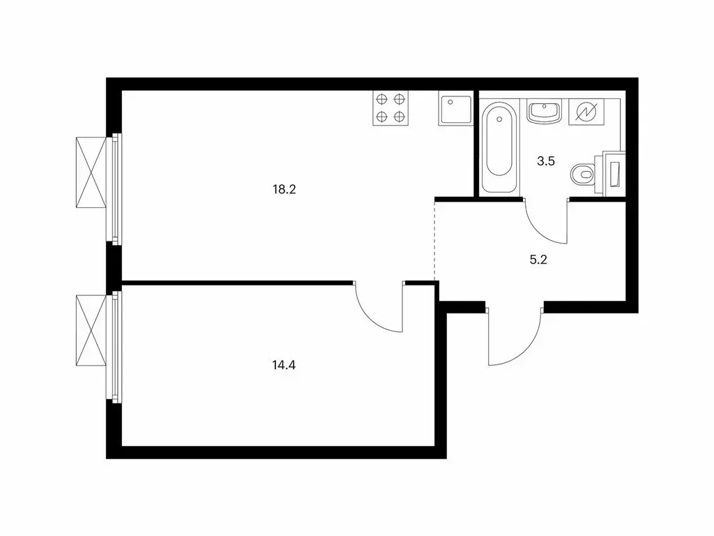 1-комнатная квартира: Москва, Новоостаповская улица, 7к2 (41.3 м) - Фото 1