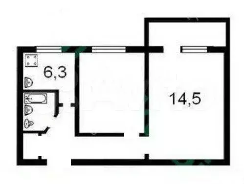 2-к. квартира, 45 м, 3/5 эт. - Фото 0