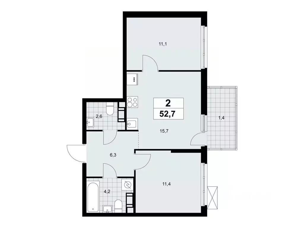 2-к кв. Ленинградская область, Ломоносовский район, Лаголовское с/пос, ... - Фото 1