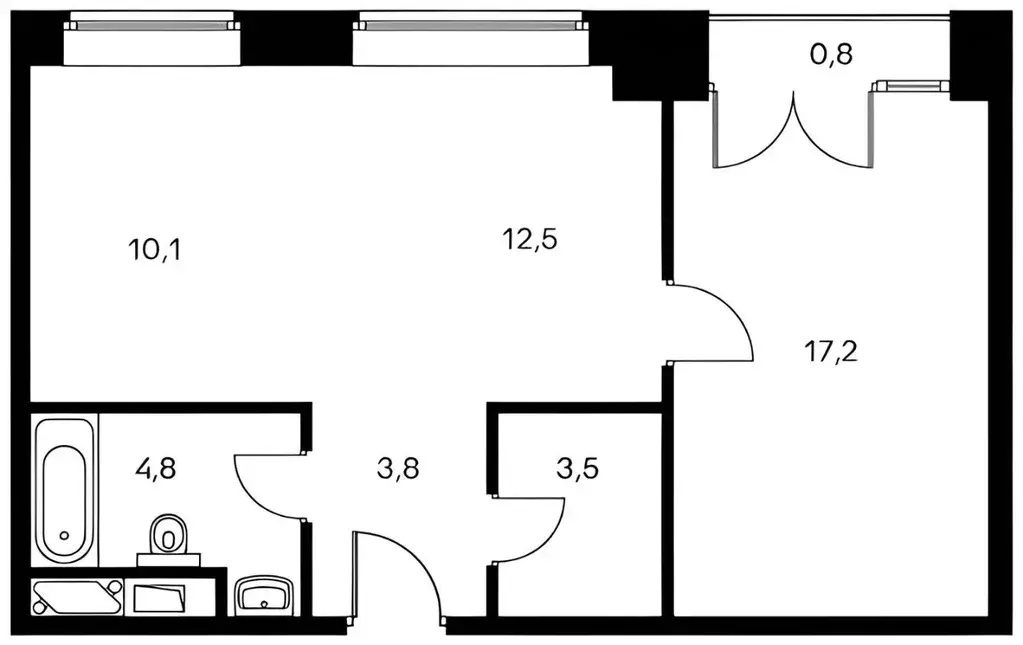 2-к кв. Москва Большая Филевская ул., 3к4 (52.0 м) - Фото 1