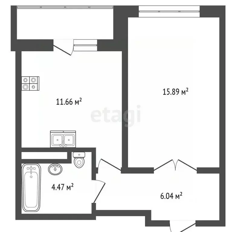 1-к кв. Ярославская область, Ярославль 2-й мкр,  (38.44 м) - Фото 1