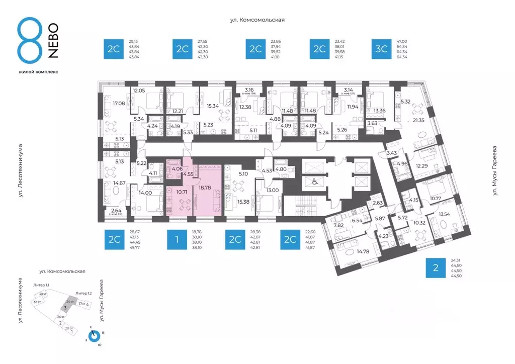 1-к кв. Башкортостан, Уфа Глумилино-1 мкр, 8-е Небо жилой комплекс ... - Фото 2