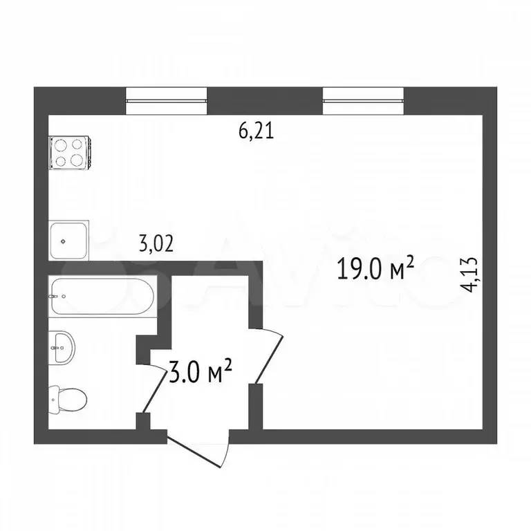 Квартира-студия, 22 м, 5/5 эт. - Фото 0