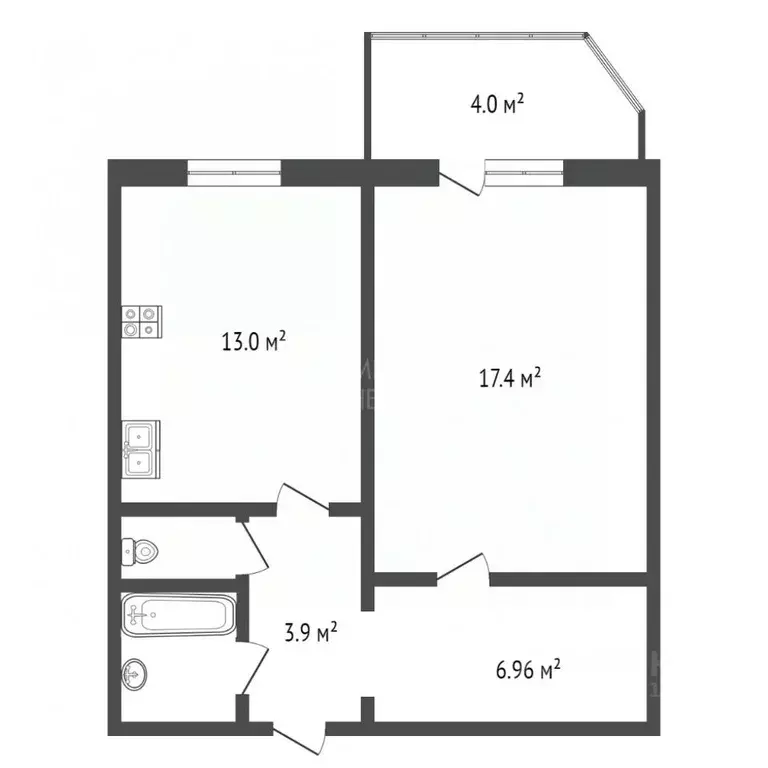 1-к кв. Тюменская область, Тюмень Широтная ул., 126к1 (44.7 м) - Фото 1