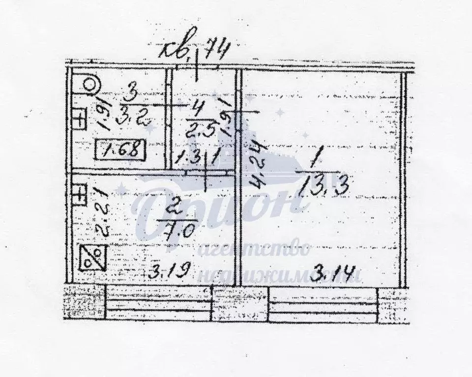 1-к кв. Нижегородская область, Нижний Новгород ул. Чаадаева, 6 (26.0 ... - Фото 2