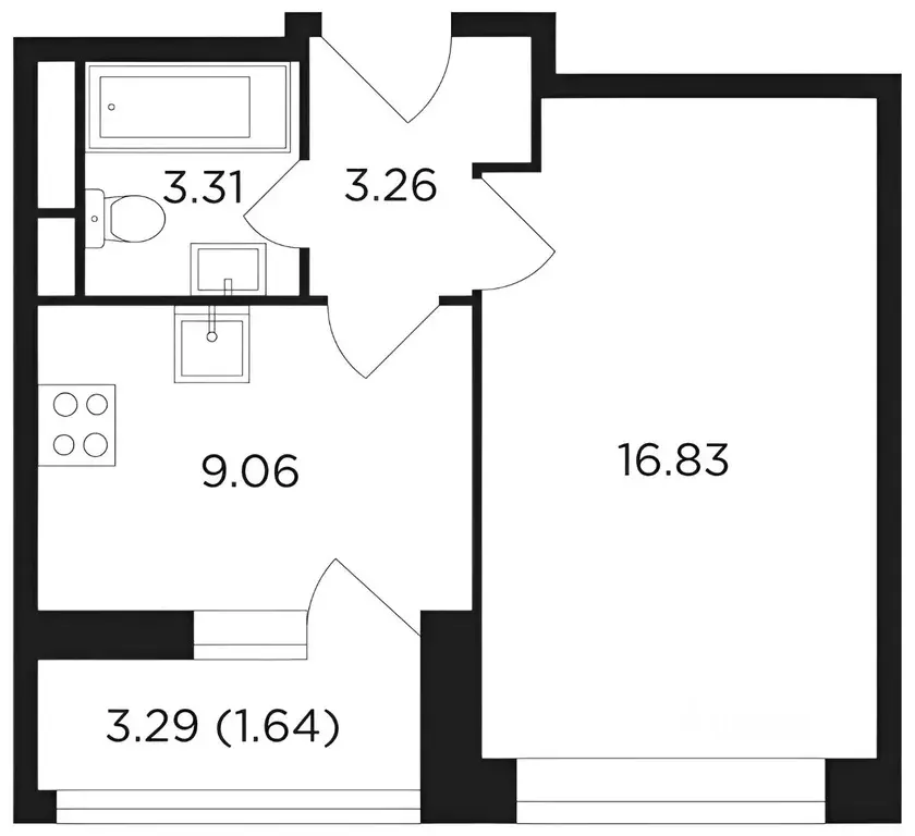 1-к кв. Москва Тюменский проезд, 3к5 (35.0 м) - Фото 2
