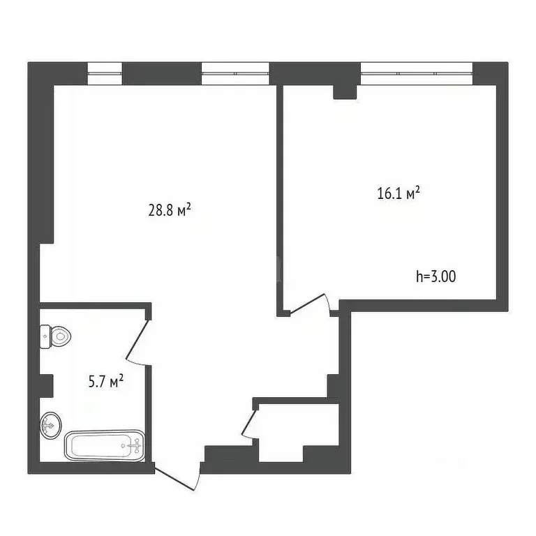 2-к кв. Красноярский край, Красноярск ул. Вильского, 16а (52.1 м) - Фото 0